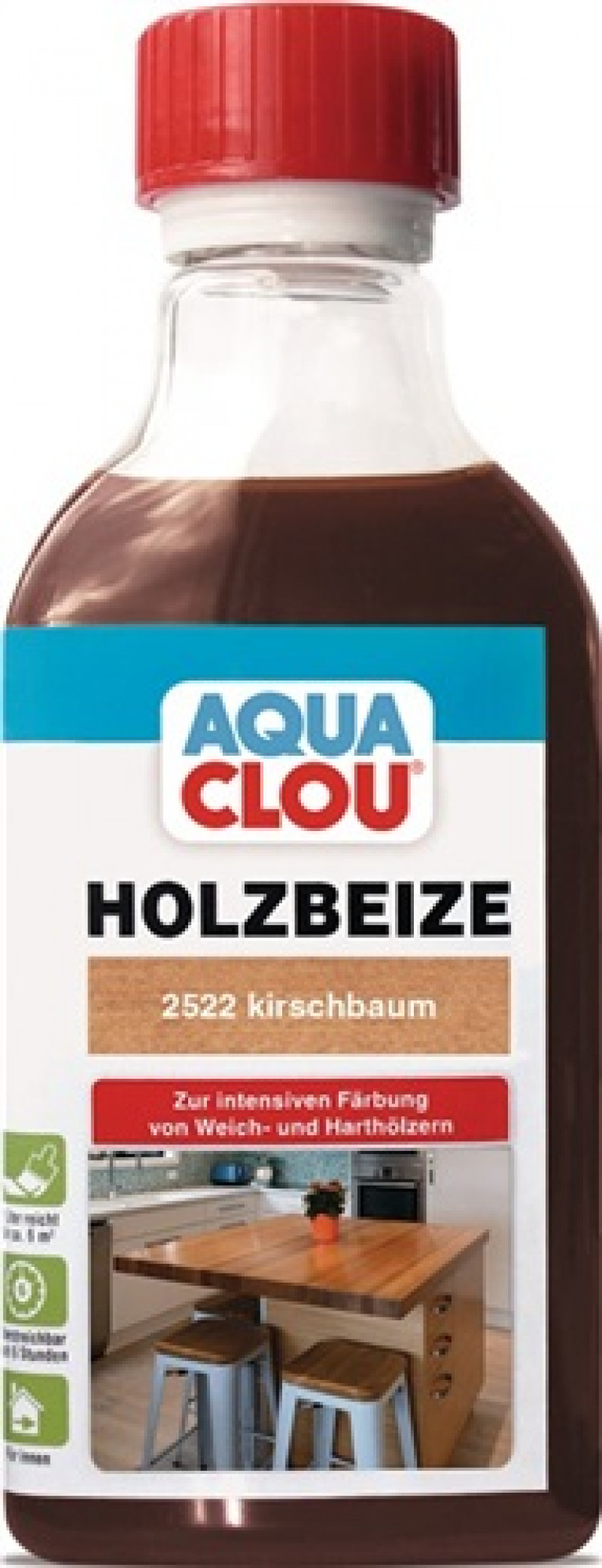 Holzbeize B11 2522 kirschbaum flüssig 250 ml Flasche AQUA CLOU Holzbeize B11 2522 kirschbaum flüssig 250 ml Flasche AQUA CLOU