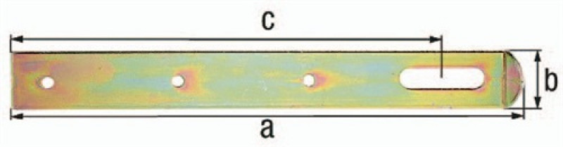 Überfalle L.250x30mm B.30mm STA galv.gelb verz.GAH