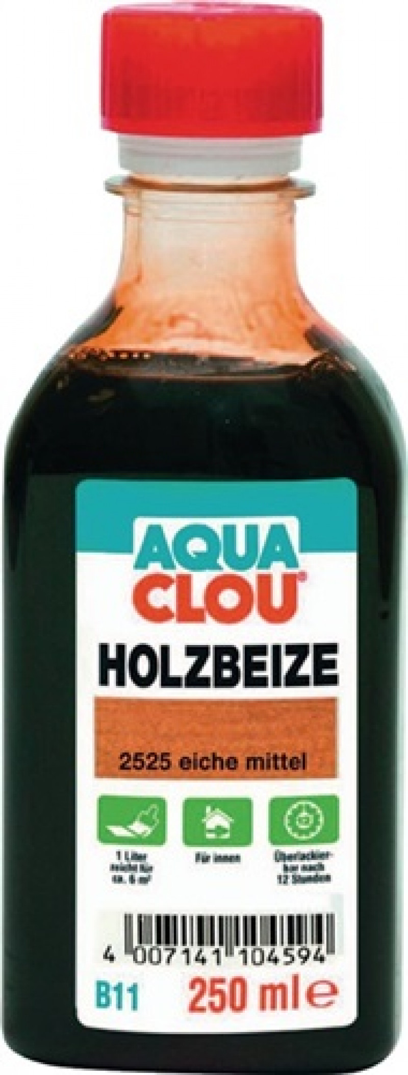 Holzbeize B11 2525 eiche mittel flüssig 250 ml Flasche AQUA CLOU Holzbeize B11 2525 eiche mittel flüssig 250 ml Flasche AQUA CLOU