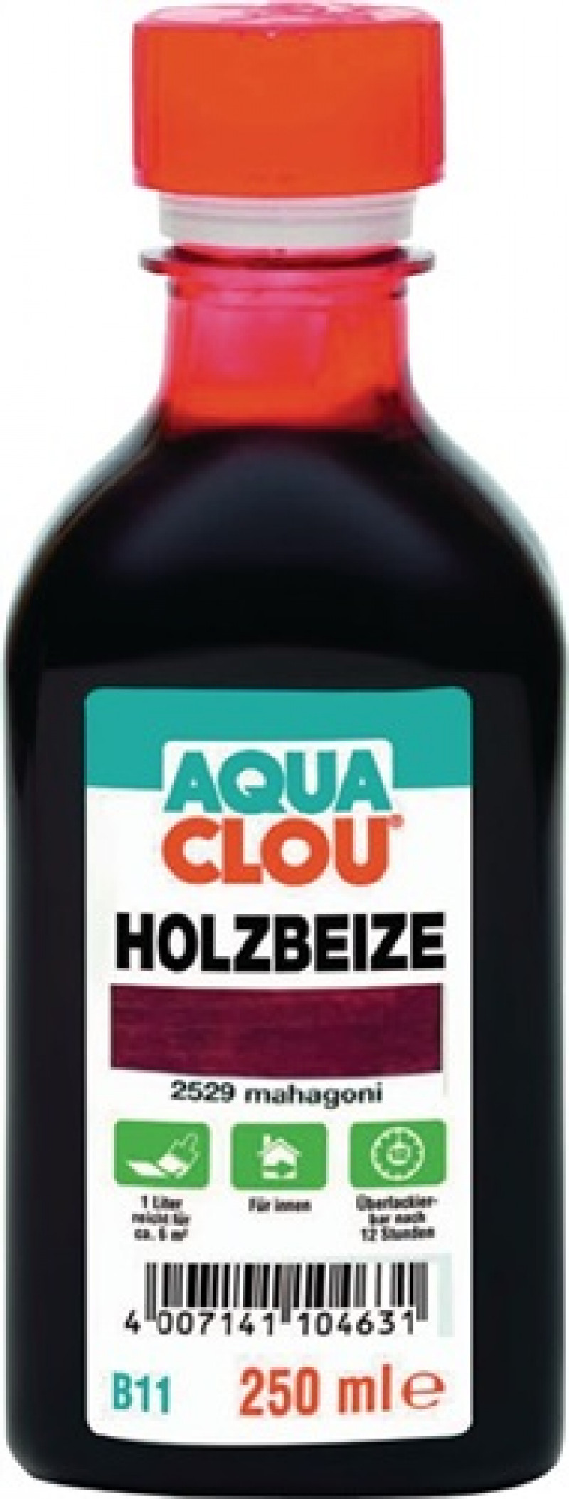 Holzbeize B11 2529 mahagoni flüssig 250 ml Flasche AQUA CLOU Holzbeize B11 2529 mahagoni flüssig 250 ml Flasche AQUA CLOU