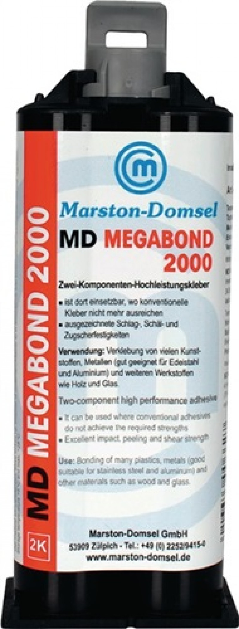2K-Hochleistungskleber MD-Megabond 2000 50g milchig Doppelkartusche MARSTON 2K-Hochleistungskleber MD-Megabond 2000 50g milchig Doppelkartusche MARSTON