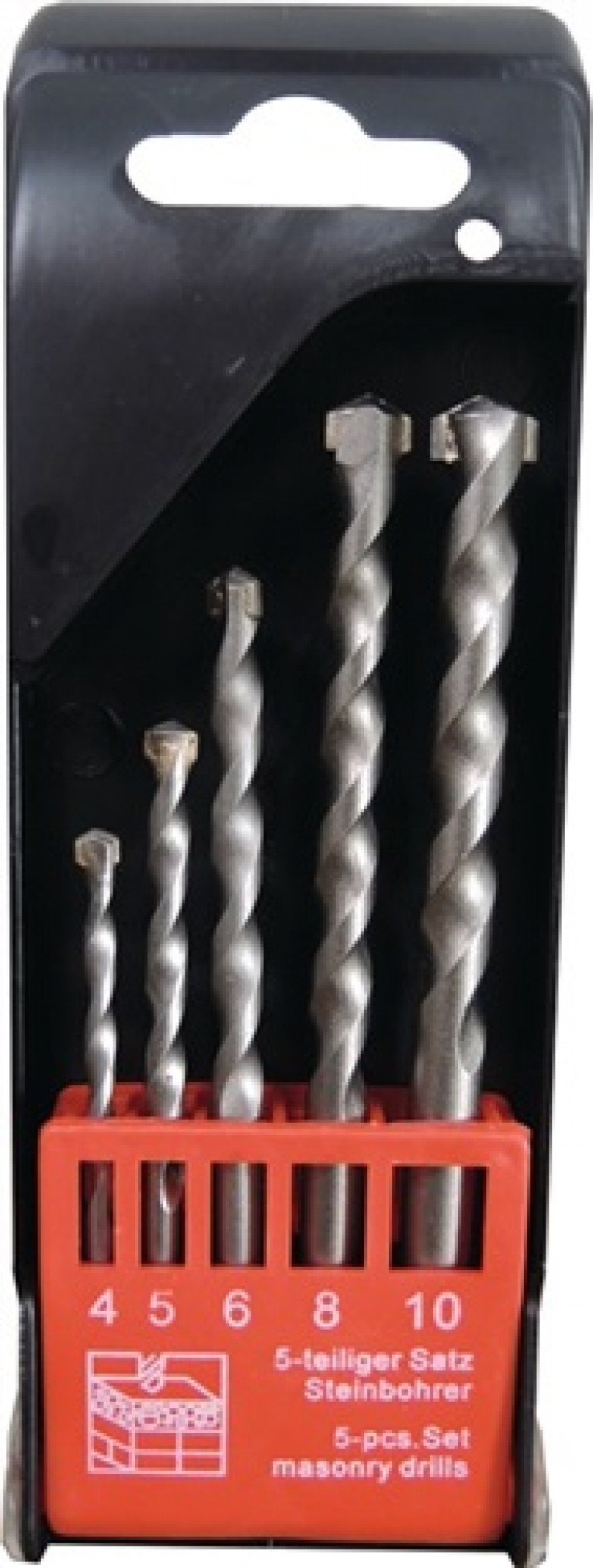 Steinbohrersatz DIN 8039 5-tlg.D.4,5,6,8,10mm Steinbohrersatz DIN 8039 5-tlg.D.4,5,6,8,10mm