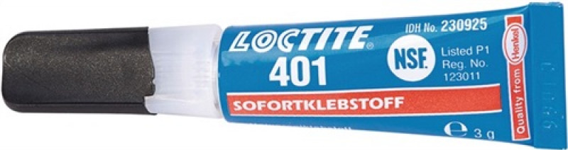 Sofortklebstoff 401 3g NSF P1 farblos Tube LOCTITE Sofortklebstoff 401 3g NSF P1 farblos Tube LOCTITE