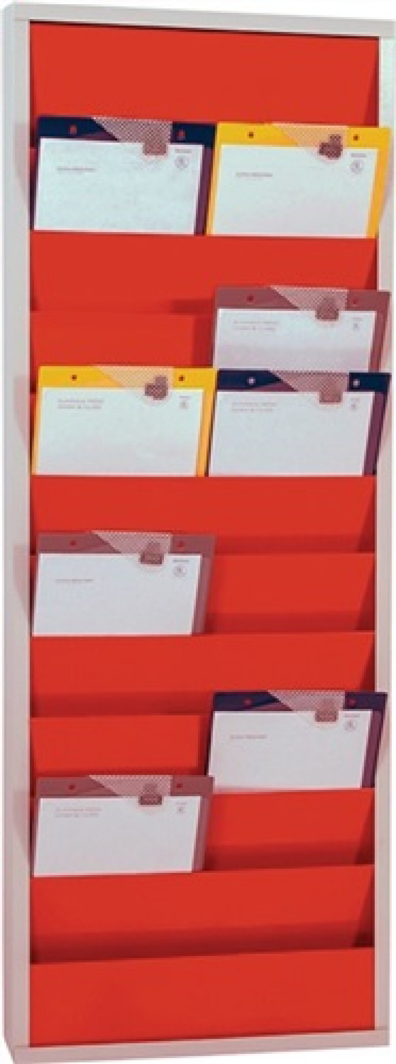 Werkstattplaner H1278xB554xT74mm feuerrot 2-reihig Werkstattplaner H1278xB554xT74mm feuerrot 2-reihig