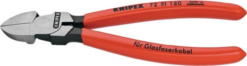 Kunststoffschneider L.160mm gerade pol. m.ku.überz. KNIPEX f.Glasfaser Kunststoffschneider L.160mm gerade pol. m.ku.überz. KNIPEX f.Glasfaser