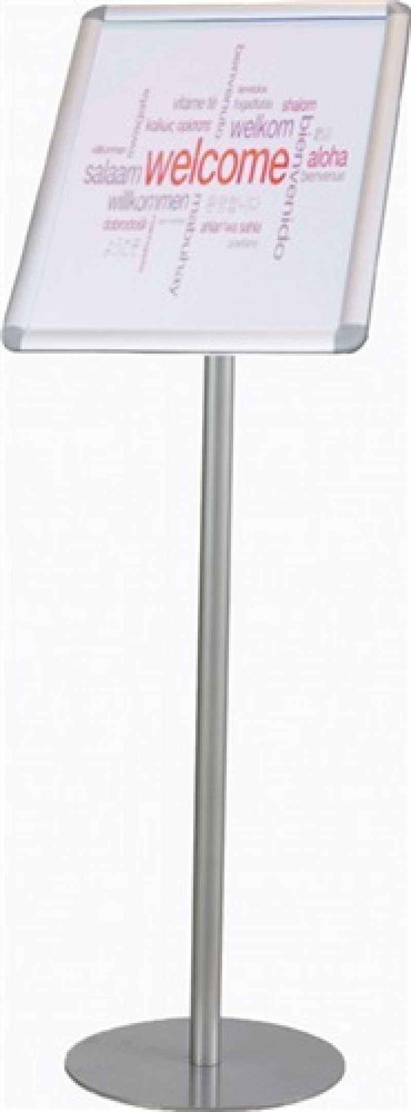 Prospektständer H930xB340mm silber m.Klapprahmen DIN A3 Prospektständer H930xB340mm silber m.Klapprahmen DIN A3