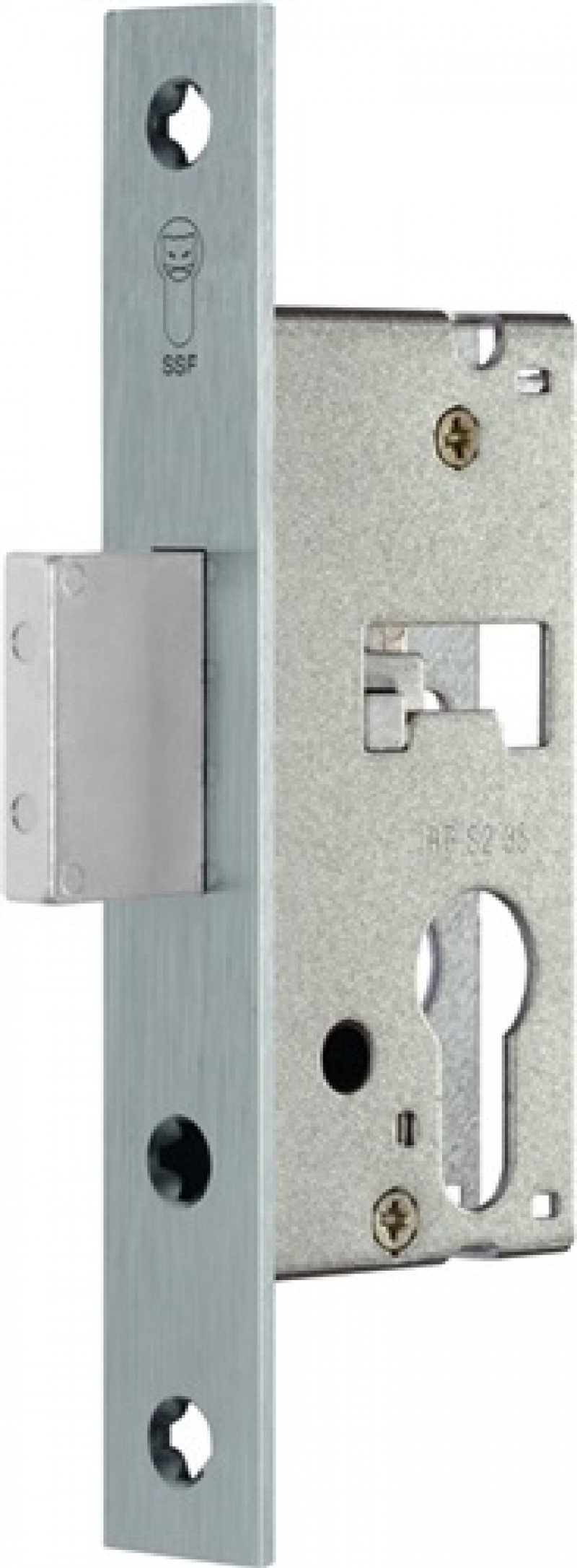 RR-Riegel-Einsteckschloss PZ 24/25mm DIN L/R VA ktg.Stulpl.160mm SSF RR-Riegel-Einsteckschloss PZ 24/25mm DIN L/R VA ktg.Stulpl.160mm SSF