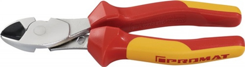 Kraftseitenschneider DIN ISO 5749 L.180mm verchr.VDE 2K-Hülle PROMAT Kraftseitenschneider DIN ISO 5749 L.180mm verchr.VDE 2K-Hülle PROMAT