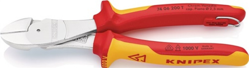 Kraftseitenschneider DIN ISO 5749 L.200mm VDE Form 0 Öse f.Fangleine Kraftseitenschneider DIN ISO 5749 L.200mm VDE Form 0 Öse f.Fangleine