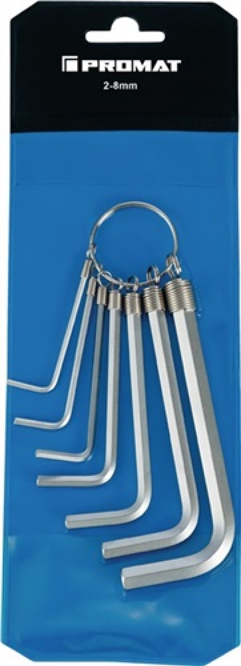Winkelschraubendr.-S.6KT 7tlg. SW2-8mm ISO2936 S2 St. verchr. am Ring PROMAT Winkelschraubendr.-S.6KT 7tlg. SW2-8mm ISO2936 S2 St. verchr. am Ring PROMAT