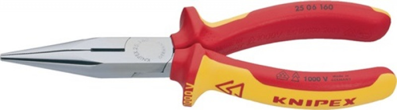 Radiozange DIN ISO 5745 L.160mm flach/rund ger.2K-Hülle VDE KNIPEX Radiozange DIN ISO 5745 L.160mm flach/rund ger.2K-Hülle VDE KNIPEX