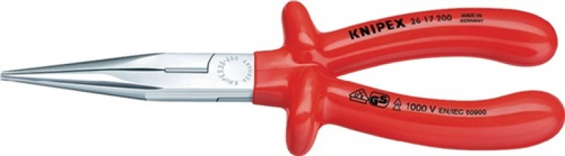 Flachrundzange L.200mm verchr.ger.VDE KNIPEX Flachrundzange L.200mm verchr.ger.VDE KNIPEX