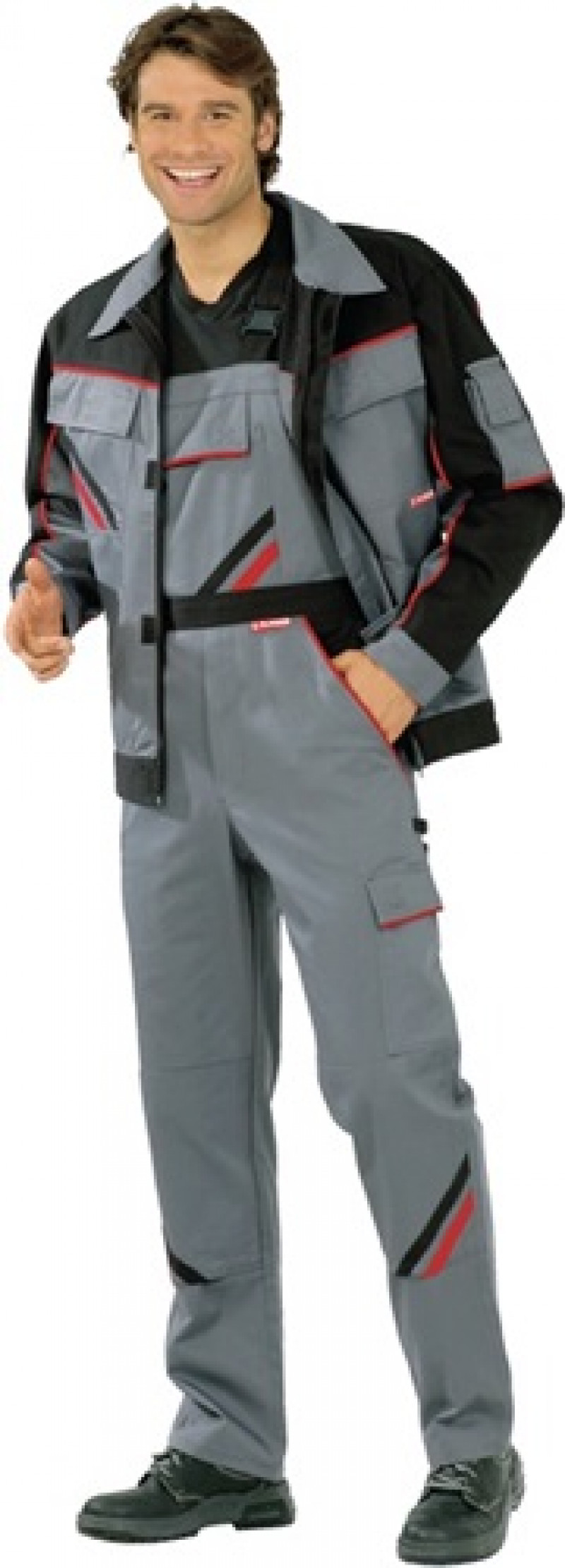 Bundjacke Highline Gr.48 schiefer/schwarz/rot 65% PES/35% CO Bundjacke Highline Gr.48 schiefer/schwarz/rot 65% PES/35% CO