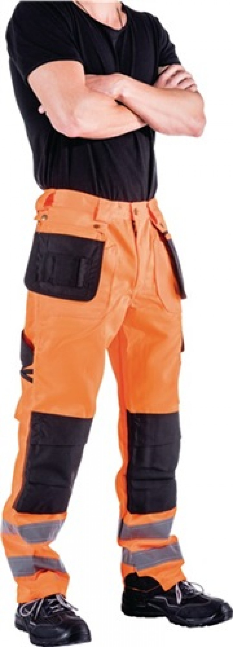 Warnschutz-Bundhose Gr. 60 orange/schwarz 80% PES/20% CO Warnschutz-Bundhose Gr. 60 orange/schwarz 80% PES/20% CO