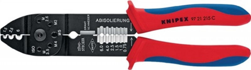 Crimpzange 0,5-6mm2 Stahl brün. f.Steckverbinder KNIPEX m.Ku.-Hüllen Crimpzange 0,5-6mm2 Stahl brün. f.Steckverbinder KNIPEX m.Ku.-Hüllen