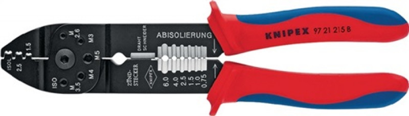 Crimpzange 0,5-2,5mm2 Stahl brün. f.Steckverbinder KNIPEX m.Ku.-Hüllen Crimpzange 0,5-2,5mm2 Stahl brün. f.Steckverbinder KNIPEX m.Ku.-Hüllen