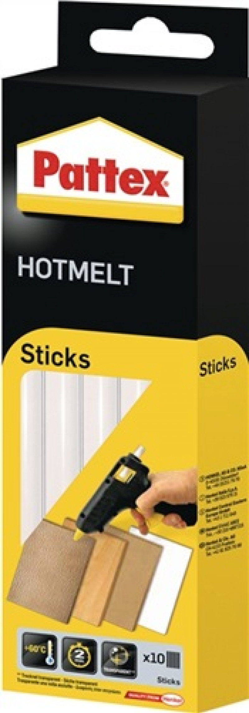 Heißklebepatronen Hot Sticks L.200mm Klebepatronen-D.11,3mm 200g 10 St.PATTEX Heißklebepatronen Hot Sticks L.200mm Klebepatronen-D.11,3mm 200g 10 St.PATTEX