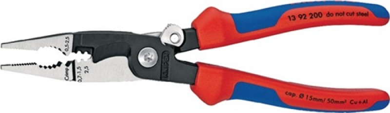 Elektroinstallationszange L.200mm pol.2K-Hülle m.Öffnungsfeder KNIPEX Elektroinstallationszange L.200mm pol.2K-Hülle m.Öffnungsfeder KNIPEX