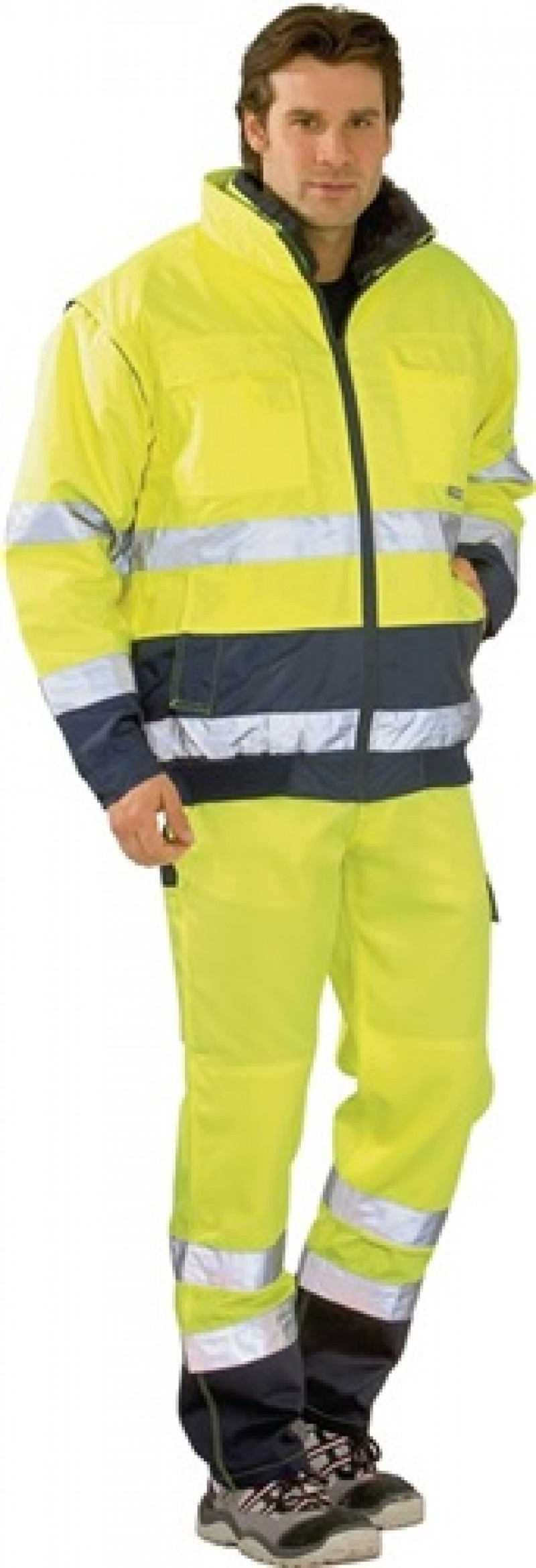 Warnschutz-Comfortjacke Gr. S gelb/marine 100% PES PLANAM Warnschutz-Comfortjacke Gr. S gelb/marine 100% PES PLANAM