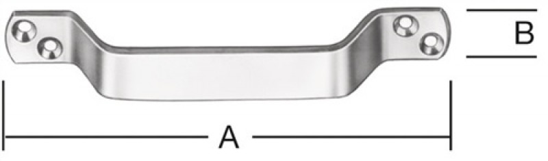 Handgriff L.160mm B.20mm STA verz.Löcher 4 VORMANN Handgriff L.160mm B.20mm STA verz.Löcher 4 VORMANN