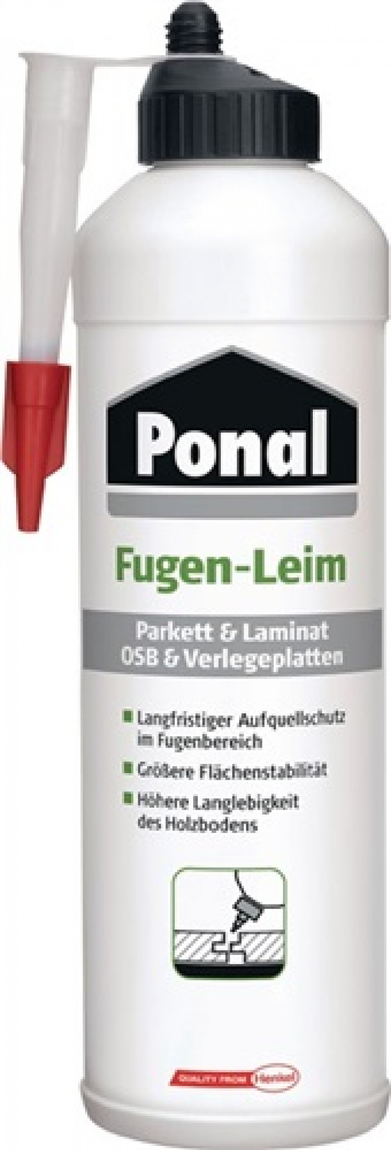 Parkett u.Laminat Fugenleim 1kg EN 204: D4 Flasche PONAL Parkett u.Laminat Fugenleim 1kg EN 204: D4 Flasche PONAL