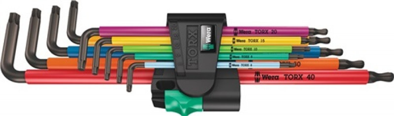 Winkelschraubendrehersatz 967/9 TX XL 9tlg.T8-T40 farbcodiert,lang Winkelschraubendrehersatz 967/9 TX XL 9tlg.T8-T40 farbcodiert,lang