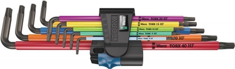 Winkelschraubendrehersatz 967/9 TX XL HF 9tlg.T8-T40 farbcodiert,m.HF lang Winkelschraubendrehersatz 967/9 TX XL HF 9tlg.T8-T40 farbcodiert,m.HF lang