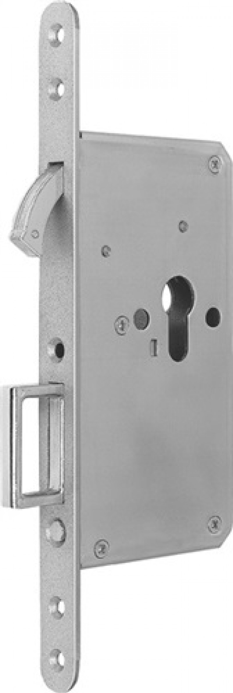 Zirkelriegelschloss Zirkelr./Springgriff PZ silber ktg. 20x250mm