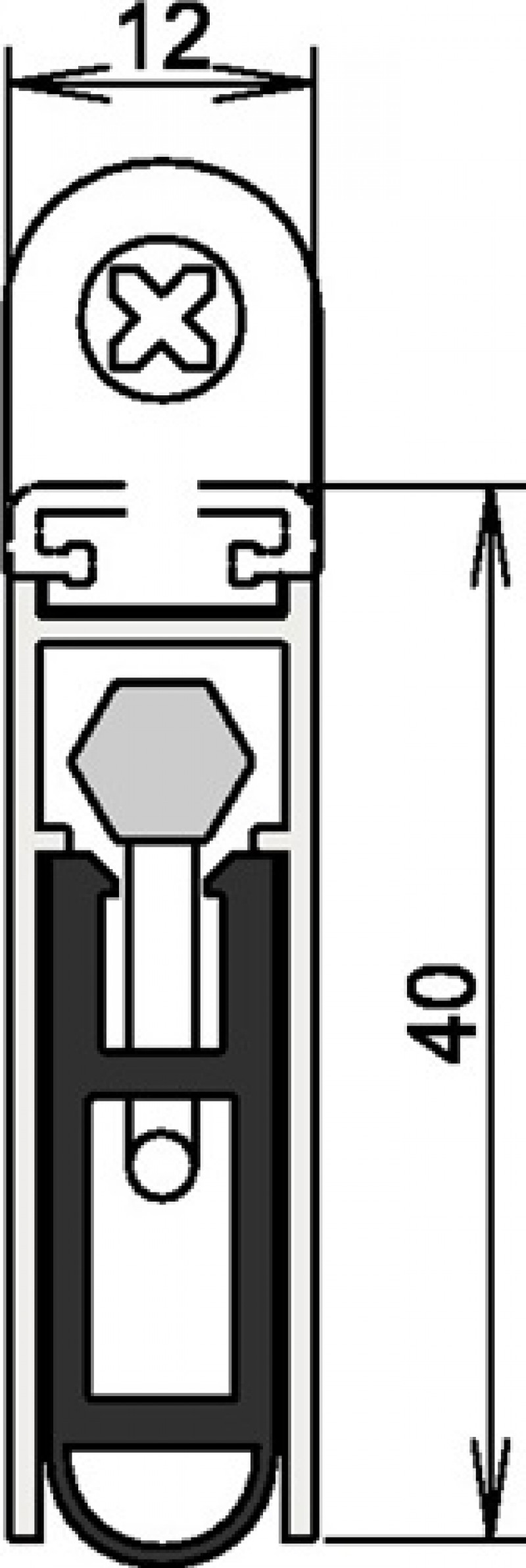 Türdichtung Kältefeind Allround Nr. 1-689 Ausl.1-s.L.833mm Alu. silberf. Türdichtung Kältefeind Allround Nr. 1-689 Ausl.1-s.L.833mm Alu. silberf.
