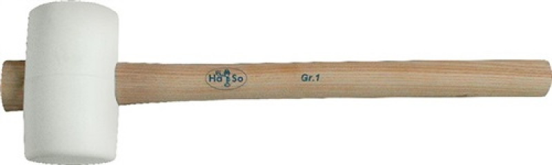 Gummihammer DIN 5128 Kopf-D.64mm Kopf-L.113mm weiß Esche 70 Shore A flache Bahn Gummihammer DIN 5128 Kopf-D.64mm Kopf-L.113mm weiß Esche 70 Shore A flache Bahn