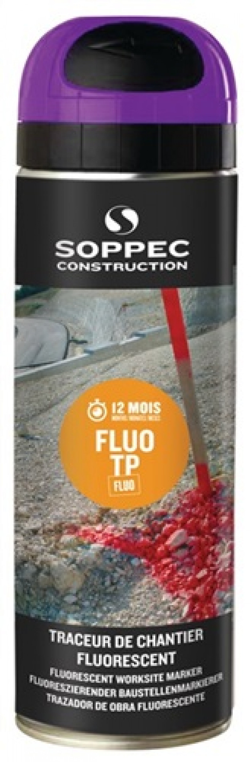 Baustellenmarkierspray FLUO TP leuchtviolett 500 ml Spraydose SOPPEC Baustellenmarkierspray FLUO TP leuchtviolett 500 ml Spraydose SOPPEC
