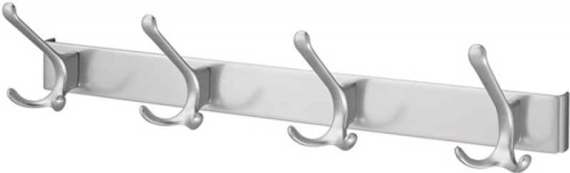 Huthaken-Leiste 0822-0825 4 Hak.A.96mm LM.silberf.elox.H.102mm