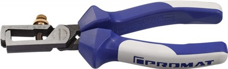 Abisolierzange DIN ISO 5743 L.160mm verchr.2K-Hülle m.Öffnungsfeder PROMAT Abisolierzange DIN ISO 5743 L.160mm verchr.2K-Hülle m.Öffnungsfeder PROMAT