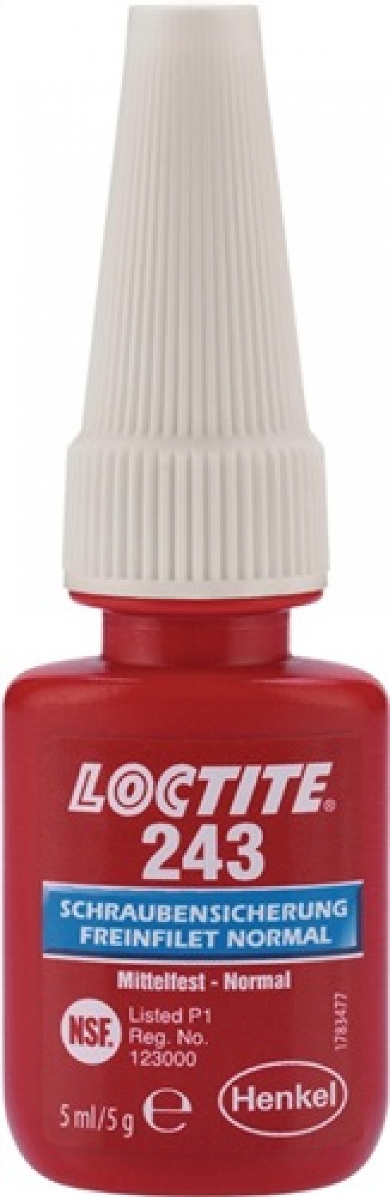 Schraubensicherung 243 5g mf.mv.blau NSF P1,NSF/ANSI 61 Flasche LOCTITE Schraubensicherung 243 5g mf.mv.blau NSF P1,NSF/ANSI 61 Flasche LOCTITE