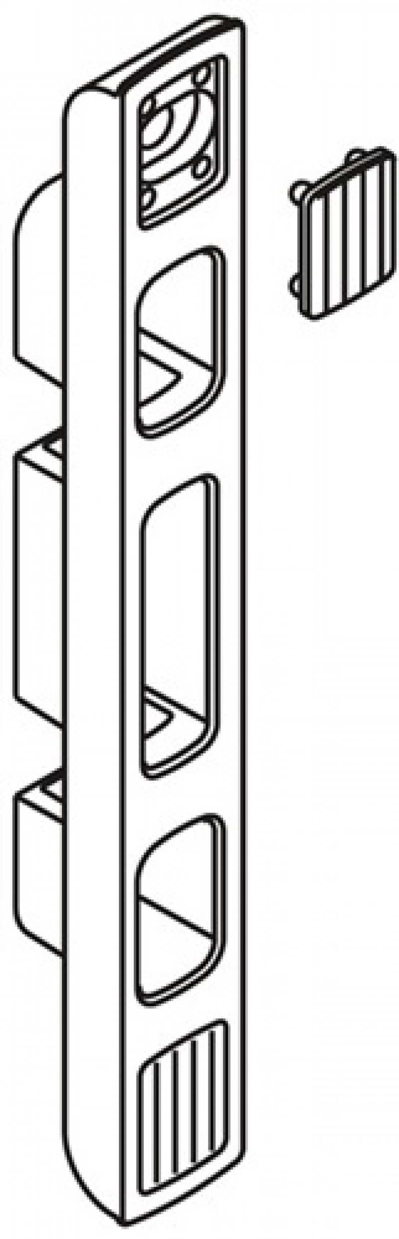 Schließteil DUO-Bolzenriegel 18mmmm L/R silberf. Schließteil DUO-Bolzenriegel 18mmmm L/R silberf.