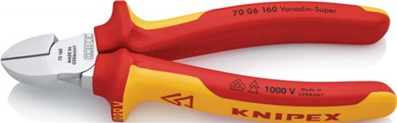 Seitenschneider L.160mm Kopf verchr.2K-Hülle VDE KNIPEX Seitenschneider L.160mm Kopf verchr.2K-Hülle VDE KNIPEX