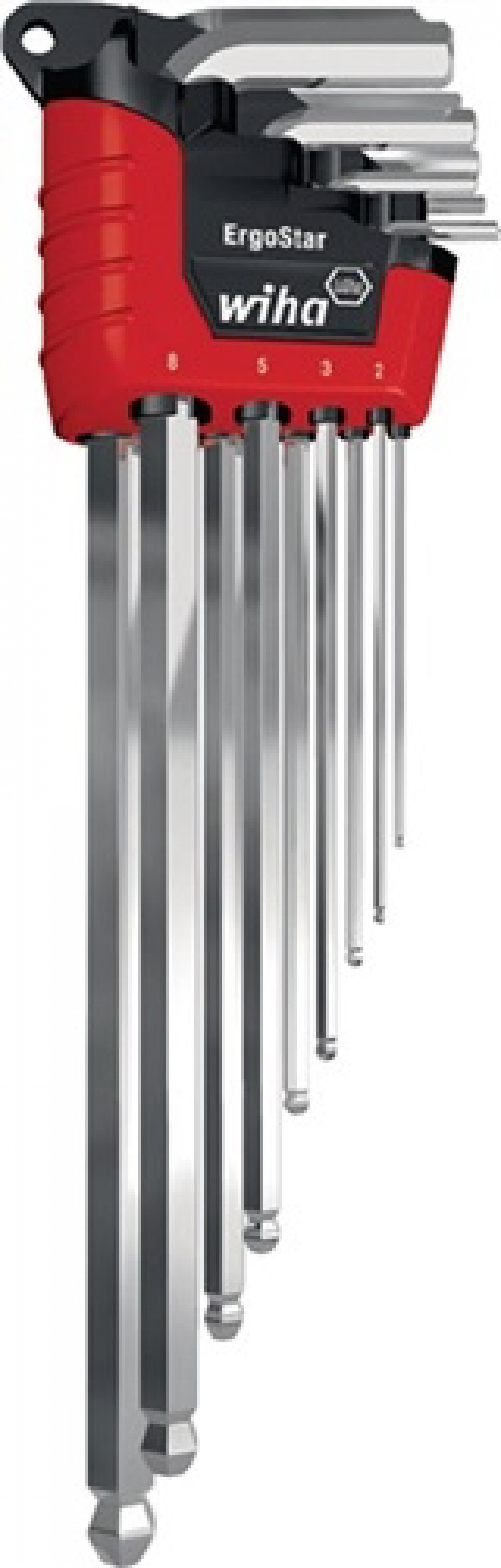 Winkelschraubendrehersatz 9tlg. 6KT-Kugelkopf 1,5/2/2,5/3/4/5/6/8 Chrom ErgoStar Winkelschraubendrehersatz 9tlg. 6KT-Kugelkopf 1,5/2/2,5/3/4/5/6/8 Chrom ErgoStar