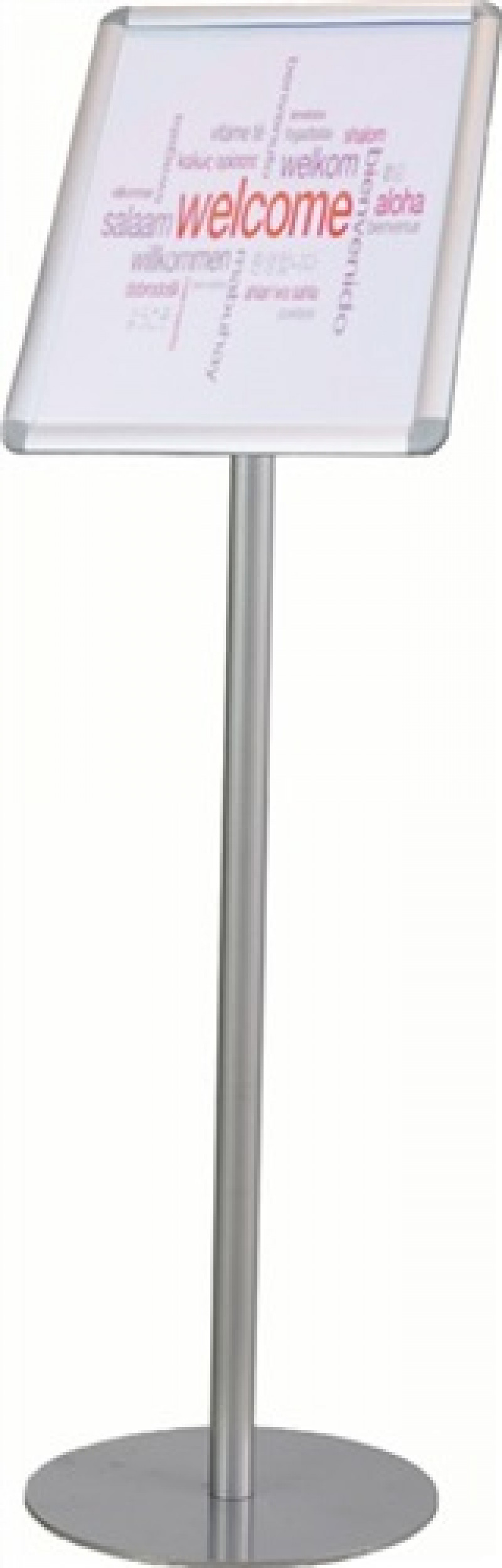 Prospektständer H900xB252mm silber m.Klapprahmen DIN A4 Prospektständer H900xB252mm silber m.Klapprahmen DIN A4
