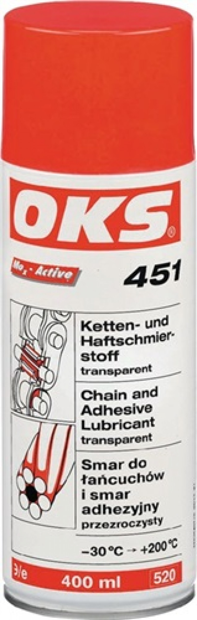 Ketten-/Haftschmierstoff 451 400 ml transp.Spraydose OKS Ketten-/Haftschmierstoff 451 400 ml transp.Spraydose OKS