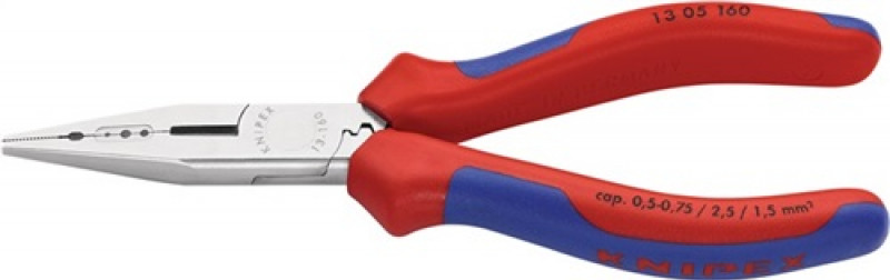 Verdrahtungszange L.160mm 0,5-0,75/1,5/2,5 mm² verchr.2K-Hülle KNIPEX Verdrahtungszange L.160mm 0,5-0,75/1,5/2,5 mm² verchr.2K-Hülle KNIPEX