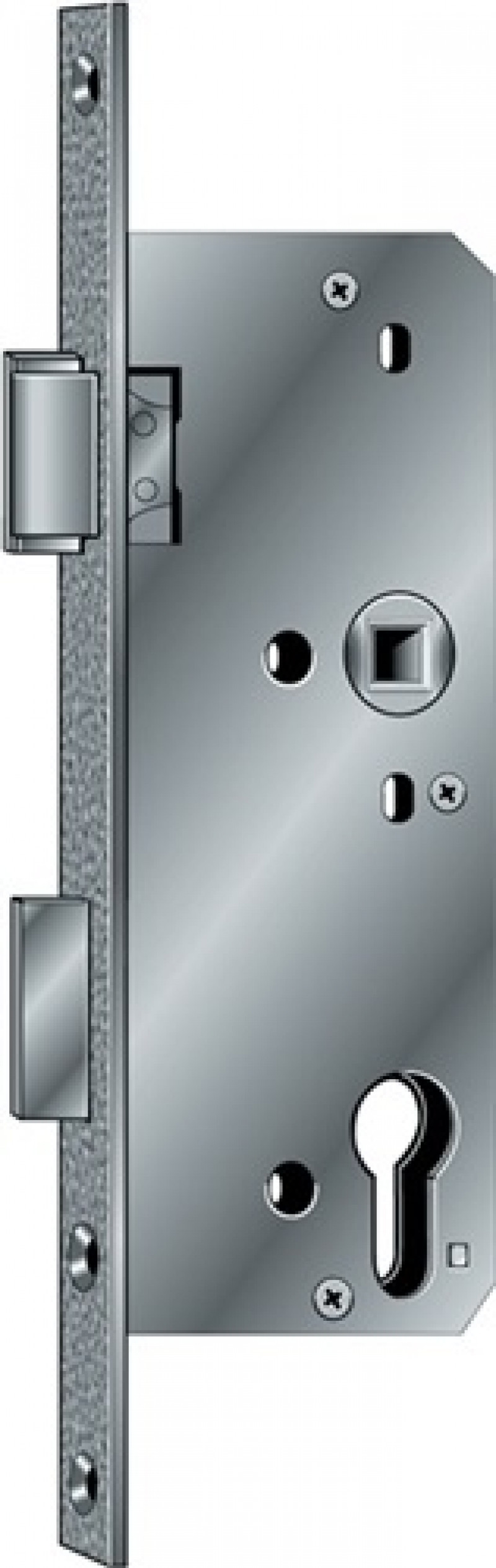 Glastür-Einsteckschloss PZW 20/40/72/8mm DIN R silber ktg.BKS Glastür-Einsteckschloss PZW 20/40/72/8mm DIN R silber ktg.BKS