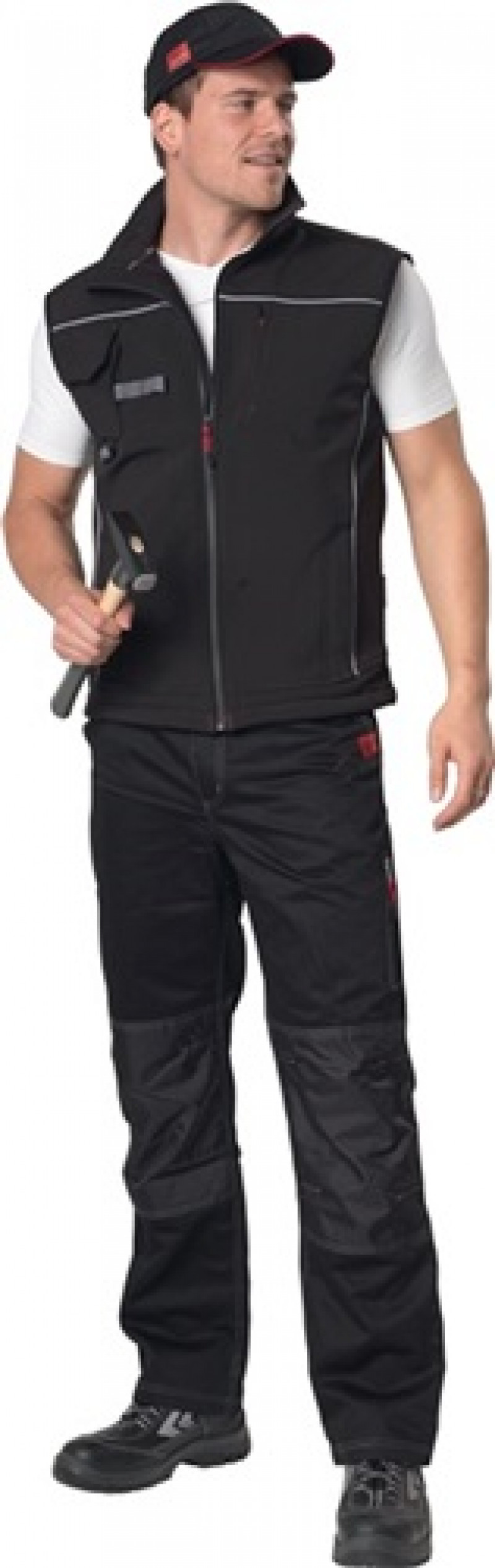 Cap universal schwarz/rot 65% Nyl./35%CO TERRATREND Cap universal schwarz/rot 65% Nyl./35%CO TERRATREND