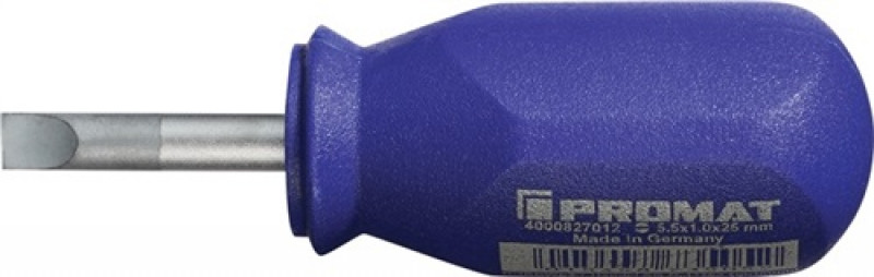 Schraubendreher Schlitz 5,5x25mm L.80mm Rundkl. Ku.-Kraftheft