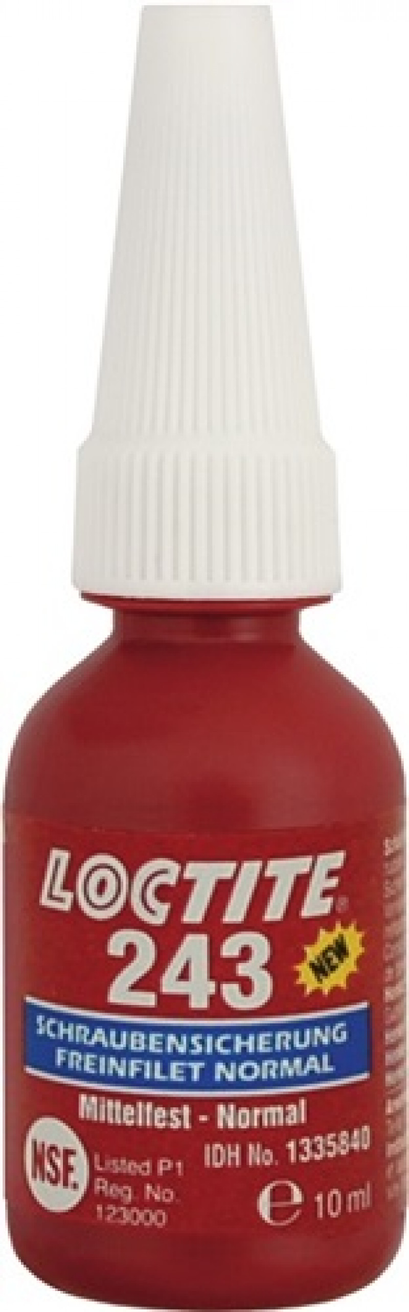 Schraubensicherung 243 10 ml mf.mv.blau NSF P1,NSF/ANSI 61 Flasche LOCTITE Schraubensicherung 243 10 ml mf.mv.blau NSF P1,NSF/ANSI 61 Flasche LOCTITE