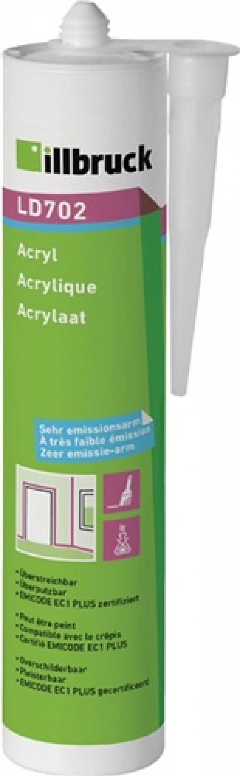 Acryl LD702 310 ml weiß Kartusche ILLBRUCK Acryl LD702 310 ml weiß Kartusche ILLBRUCK