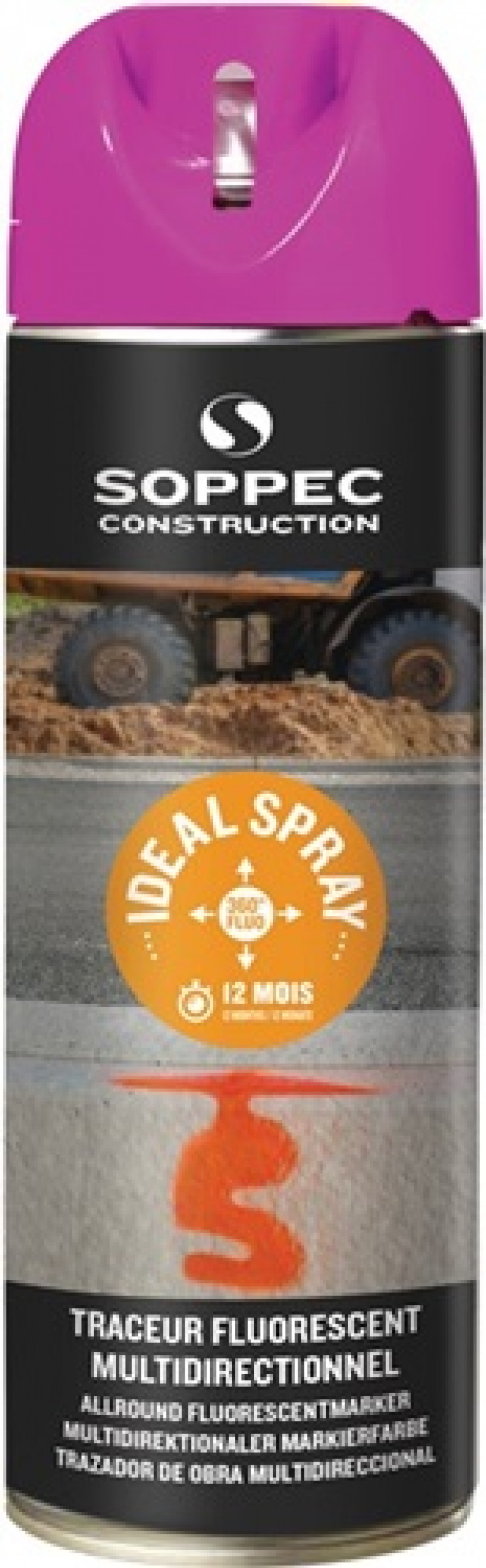 Markierungsspray leuchtpink 500 ml Spraydose SOPPEC Markierungsspray leuchtpink 500 ml Spraydose SOPPEC