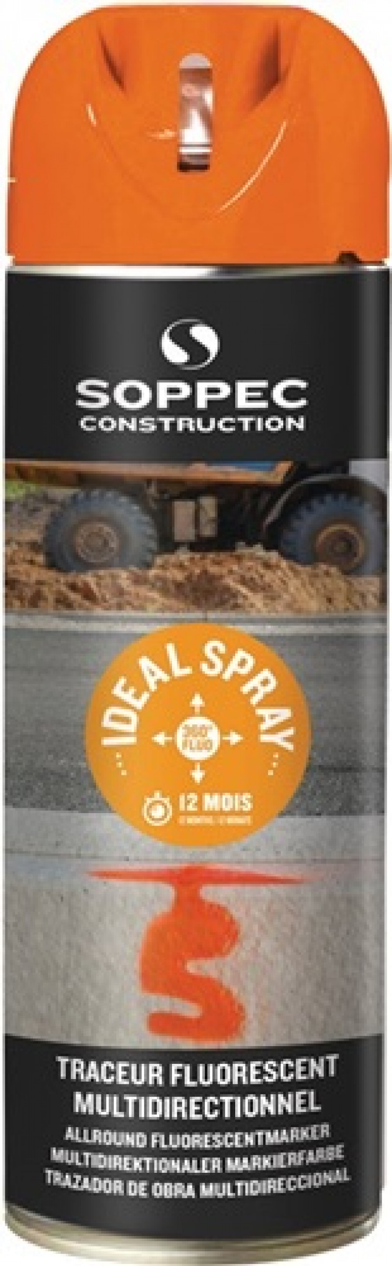 Markierungsspray leuchtorange 500 ml Spraydose SOPPEC Markierungsspray leuchtorange 500 ml Spraydose SOPPEC