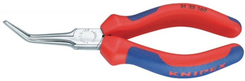 Elektronikgreifzange DIN ISO5743 L.160mm flach-schmal 45Grad Chrom 2K-Hüllen Elektronikgreifzange DIN ISO5743 L.160mm flach-schmal 45Grad Chrom 2K-Hüllen