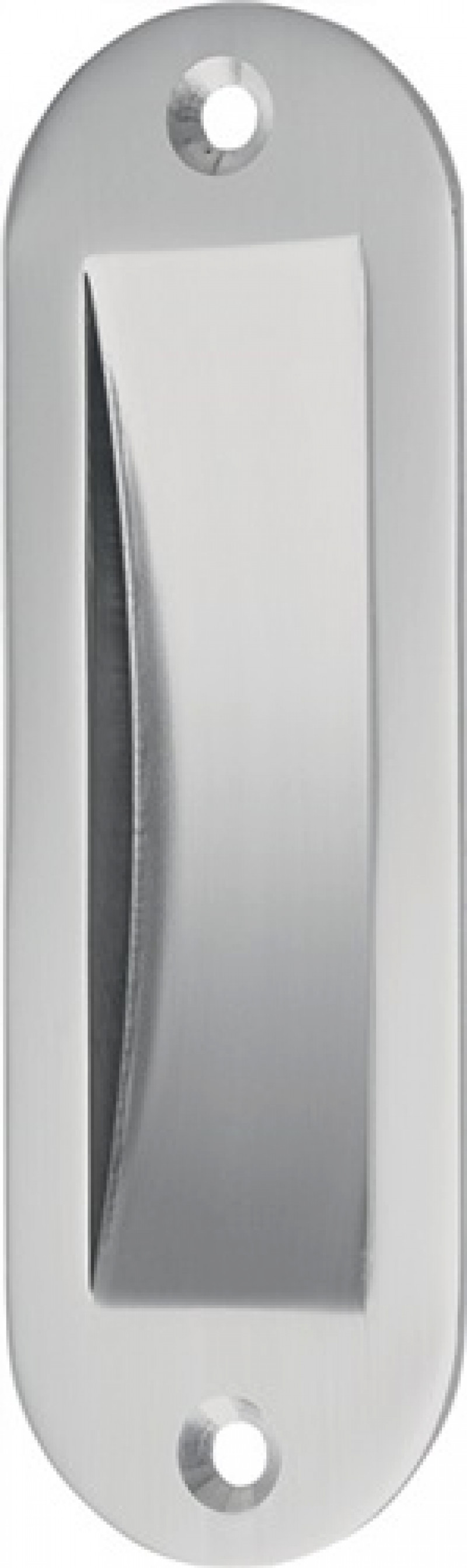 Schiebetürmuschel Alu. silberf. elox. ov. L.120mm B.40mm Hermeta Schiebetürmuschel Alu. silberf. elox. ov. L.120mm B.40mm Hermeta