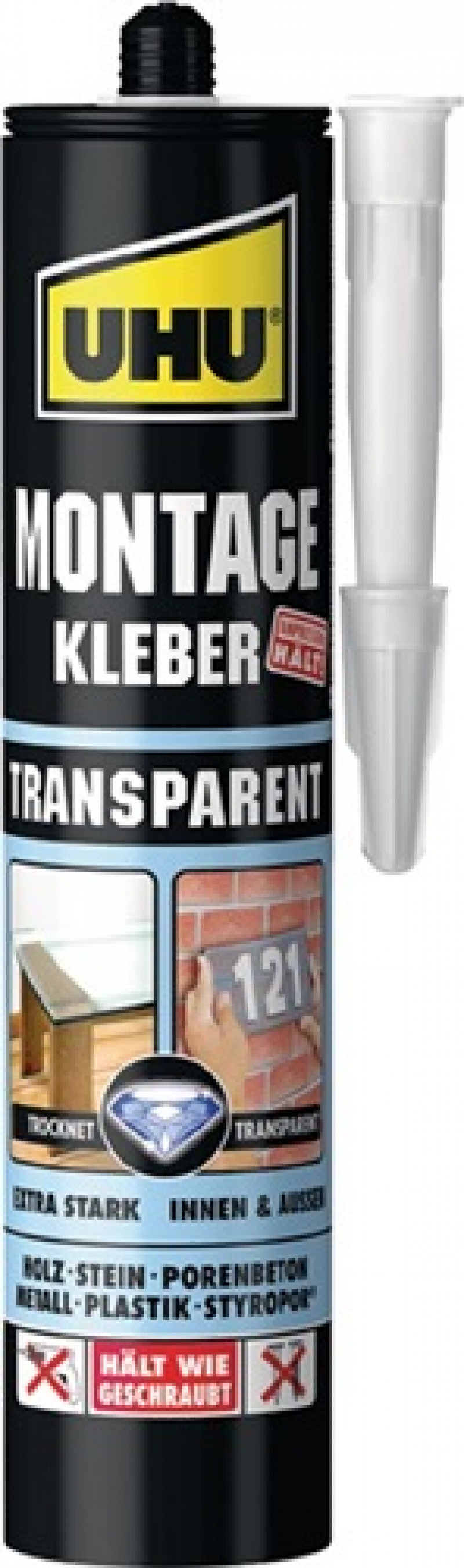 Montagekleber TRANSPARENT transp.310g Kartusche UHU